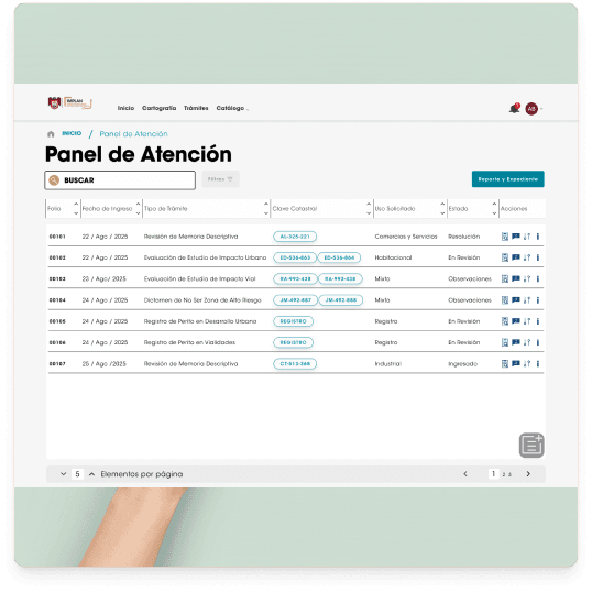 Citizen service panel interface